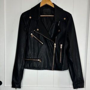 Blank NYC Black Leather Moto Jacket